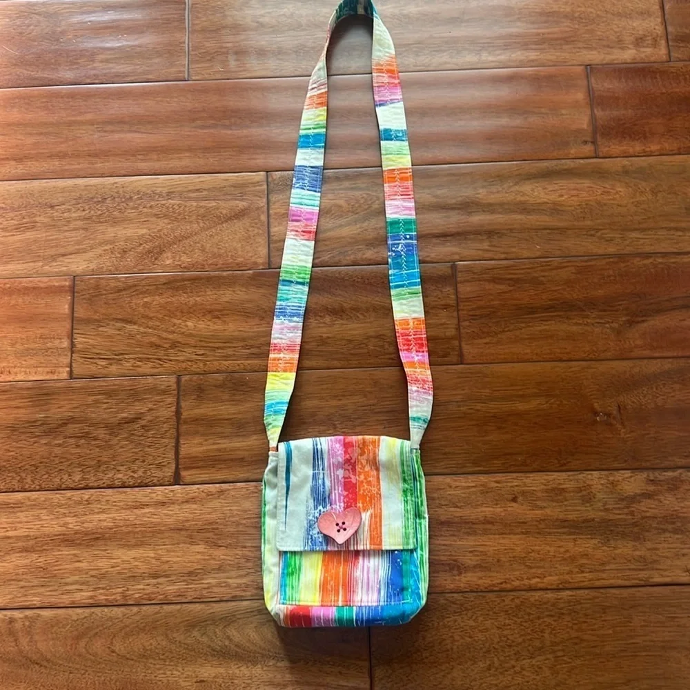 Crossbody Purse Handmade Rainbow Colorful